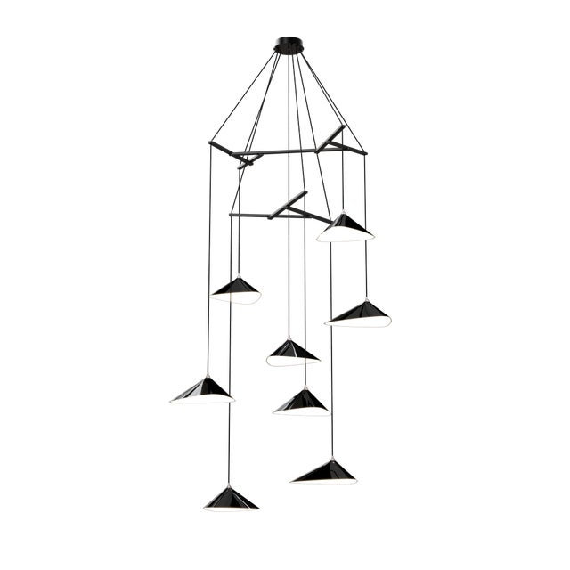 Emily V8 Group in High Gloss Paint Pendant Light from Moss Objects For Sale - Image 6 of 6
