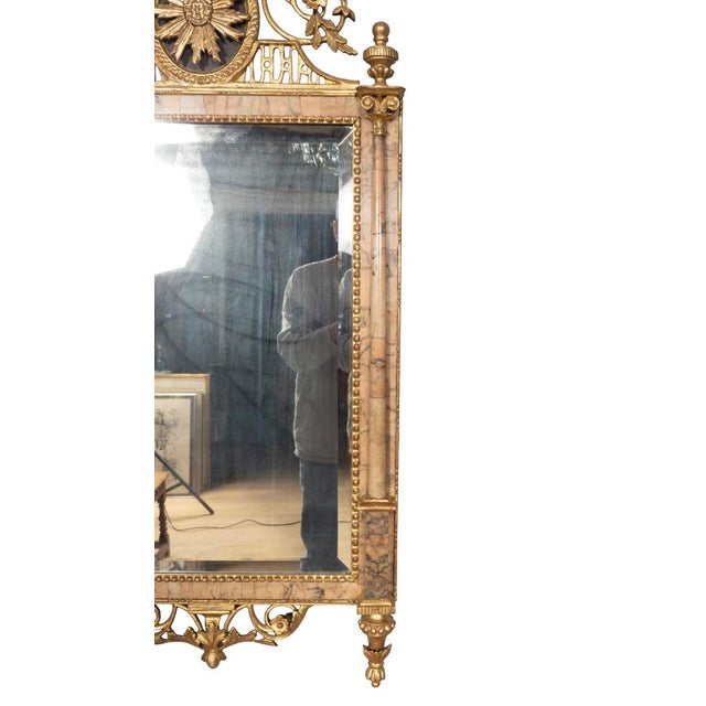 Spanish Spanish Giltwood and Marble Bilboa Mirror For Sale - Image 3 of 6