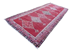 Muted Pastel Colors Authentic Handmade Wool Rug 5'8'' X 13'2''
