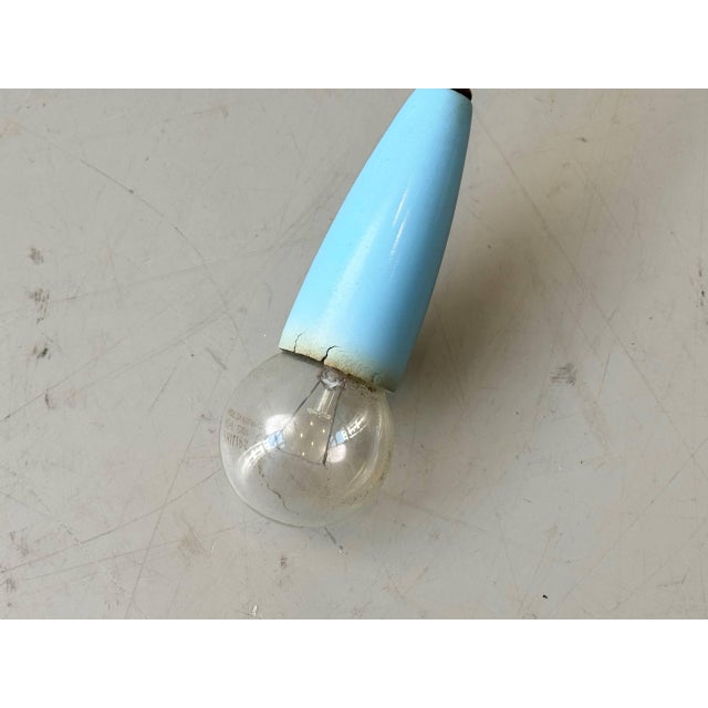 Metal Sputnik Ceiling Light with Six Brass Arms and Colored Sockets, 1960s For Sale - Image 7 of 16