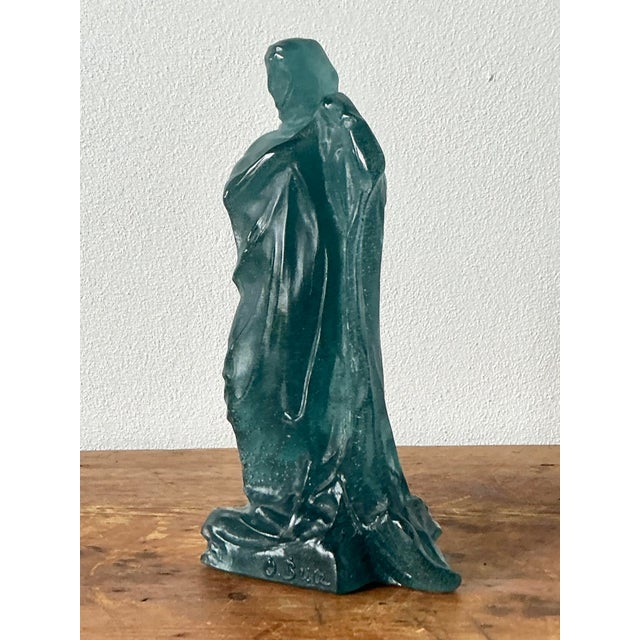 Mid-Century Modern Vintage French Nancy Pate De Verre for Daum Glass Maiden For Sale - Image 3 of 12
