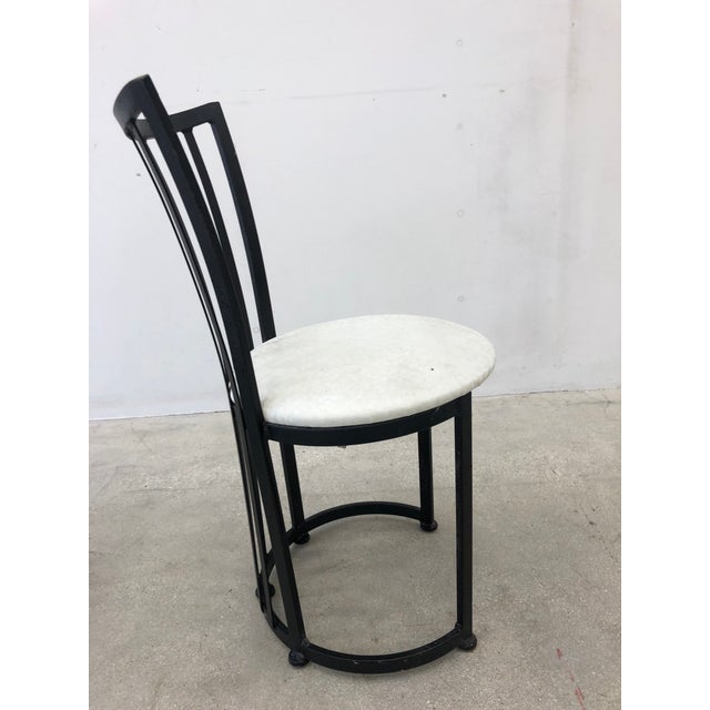 1990s 1990s Vintage White Shaver Howard Style Dining Chairs- Set of 4 For Sale - Image 5 of 10
