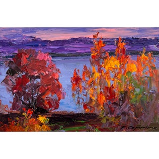 Oil Painting Autumn Crimson Serdyuk Boris Petrovich For Sale