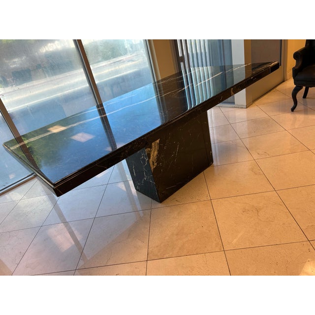 1980s Bullnose Double Ogee Marble Table For Sale In Los Angeles - Image 6 of 6