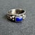 Late 20th Century Vintage Lapis Lazuli Ring Sterling Silver Blue Gemstone Band Southwestern Size 6 For Sale - Image 5 of 12