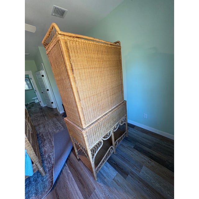 Vintage Ralph Lauren "Safari" Collection Wicker Bedroom Set, Bed and Two Dressers For Sale - Image 13 of 17