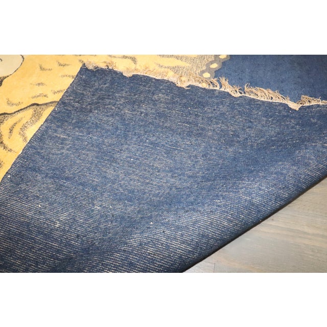Expressionism Rare Antique Zabihi Collection Tiger Large Rug - 4' x 6' For Sale - Image 3 of 12