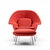 Eero Saarinen for Knoll Mid Century Womb Chair with Ottoman The chair measures: 41 wide x 36 deep x 37 high, with a seat...