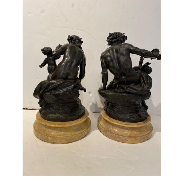 Pair of Magnificent Patinated Bronze Sculptures After Clodian For Sale - Image 12 of 12