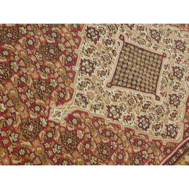 Cream Antique Persian Senneh Kilim Rug - 4'x 6'5" For Sale - Image 8 of 12