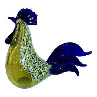 Archimede Seguso Italian Mid-Century Modern Chartreuse Bird For Sale