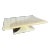 Postmodern Faux Travertine and Cream Laminate Sculpted Coffee Table For Sale