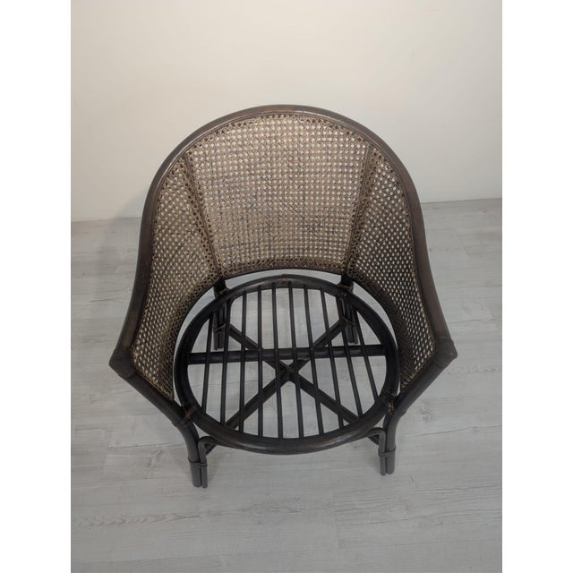 Vintage Armchair with Raffia and Viennese Weave For Sale - Image 4 of 16