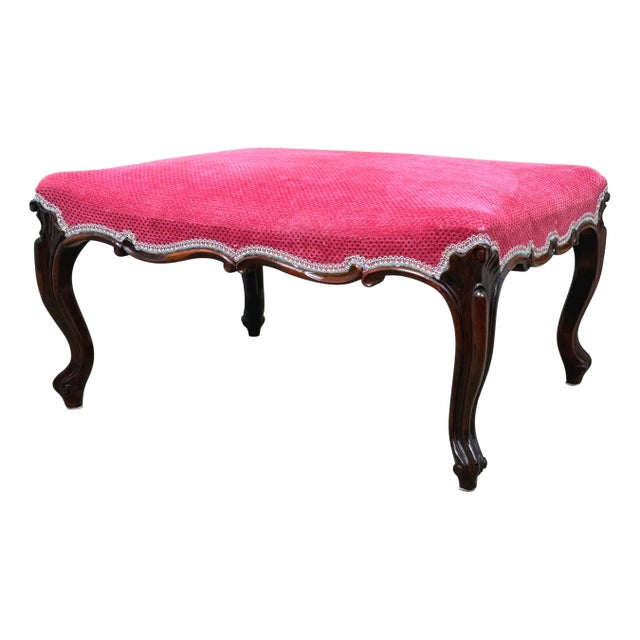 Mid 19th Century Rosewood Salon Stool, 1860 For Sale