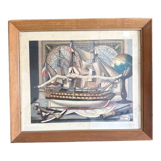Maritime Print by Charles Kearny 1960’ For Sale