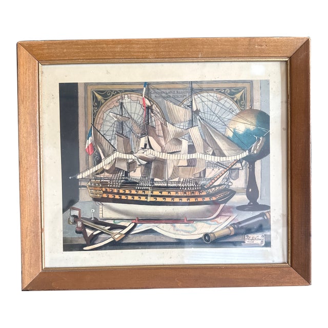 Maritime Print by Charles Kearny 1960’ For Sale