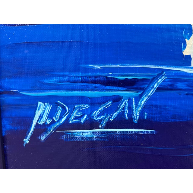 Circa 2007 Michel Degav Oil on Canvas Painting For Sale - Image 9 of 12