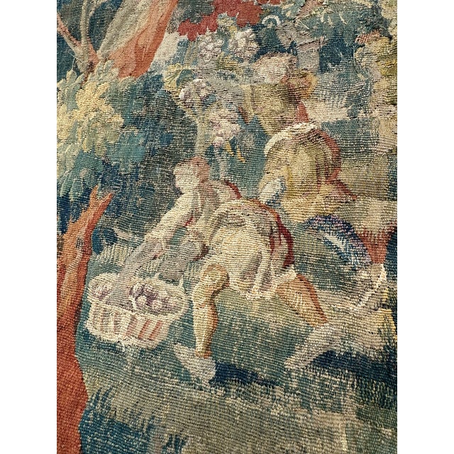 Very Large 19th Century Antique French Verdure Tapestry For Sale - Image 4 of 15