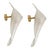 Pair of transparent handmade Murano glass sconces, attributed to Seguso, Italy 1970s. The Mid-Century sconces have brass...