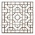 Square Raw Plain Wood Flower Geometric Pattern Wall Panel For Sale