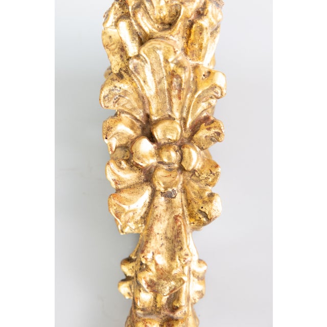 Wood 18th Century Italian Giltwood Floral Hanging Architectural Fragments Wall Swags - A Pair For Sale - Image 7 of 10