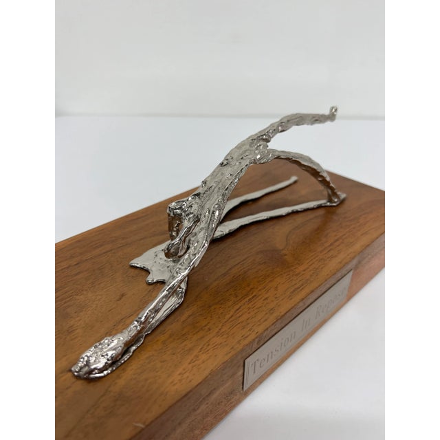 Wood Contemporary Metal Sculpture Titled "Tension in Repose" For Sale - Image 7 of 12