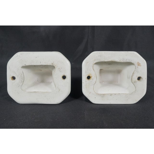 Ceramic Pair of European White Ceramic Bathroom Towel Bar Brackets For Sale - Image 7 of 7