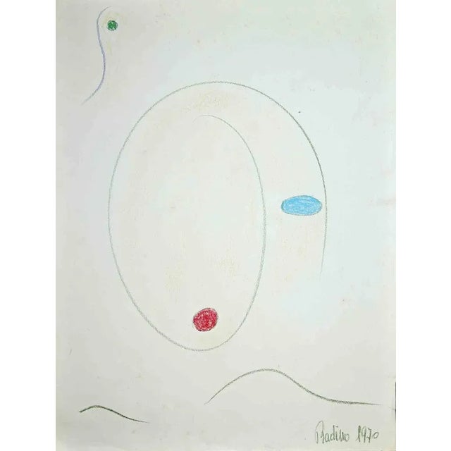 Composition is an original colored pencil drawing realized by Badino in 1970s. Good condition. Hand-signed by the artist...