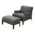 1958 Tommi Parzinger Originals Modern Club Armchair and Ottoman For Sale