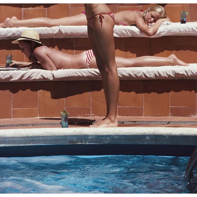 Sunbathing on Capri, Slim Aarons, 20th Century Colour Photography Oversize, 1980 For Sale - Image 3 of 7