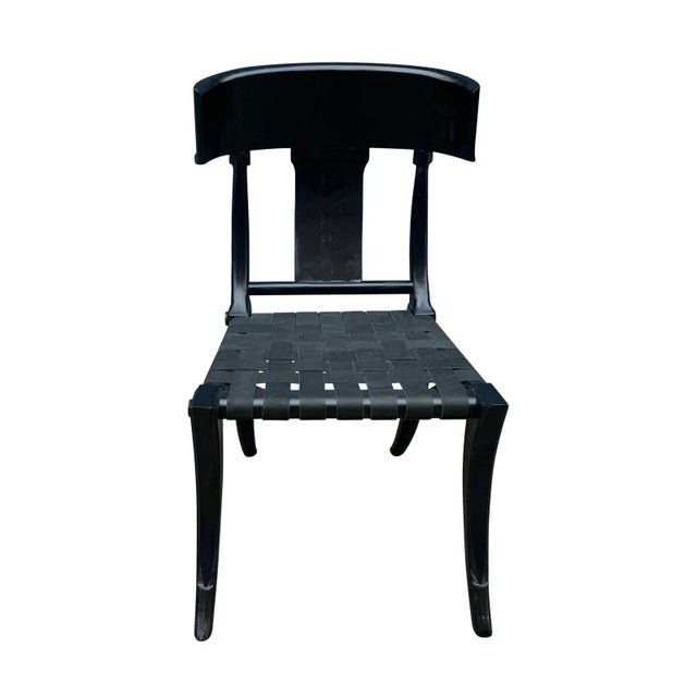 Mid-Century Modern 1980s Vintage Klismos Dining Chairs - Set of 6 For Sale - Image 3 of 4