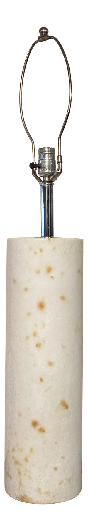 Mid-Century Modern Sonneman Style Solid Marble Cylindrical Lamp