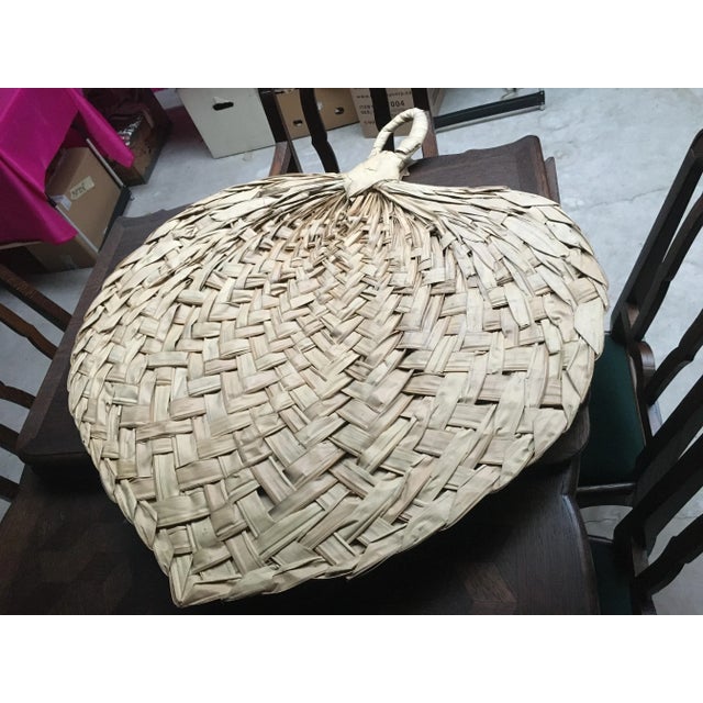Palm Leaf Wall Mat, 1970s For Sale - Image 4 of 12