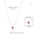 18k Gold Natural Ruby Diamond Pear Pendant Necklace For Sale - Image 9 of 13