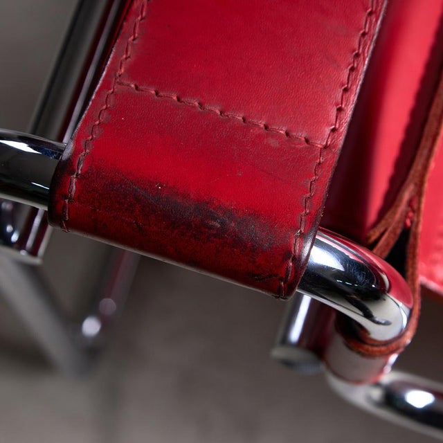 Red Wassily Chair by Marcell Breuer for Knoll, 1980s For Sale - Image 8 of 14