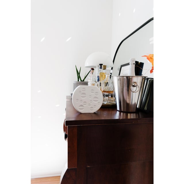 White 1950s Hans-Theo Baumann for Thomas Germany Matte White Porcelain Op Art Vase For Sale - Image 8 of 12