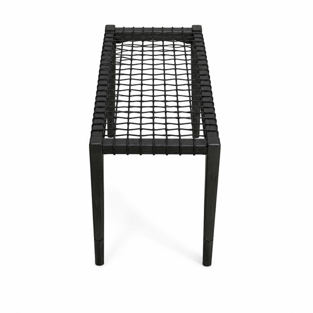 Mid-Century Modern Modern Mid Century Klismos Bench With Ebony Finish For Sale - Image 3 of 3
