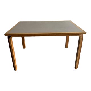 Danish Dining Table in Wood with with Grey Top from Magnus Olesen, 1970s For Sale