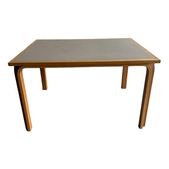 Danish Dining Table in Wood with with Grey Top from Magnus Olesen, 1970s For Sale