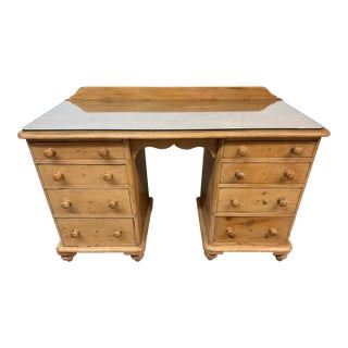 Antique Pine Kneehole Desk For Sale