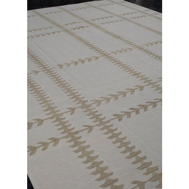 Textile Oriental Flat Weave Turkish Kilim 9'1" x 12'1" For Sale - Image 7 of 8