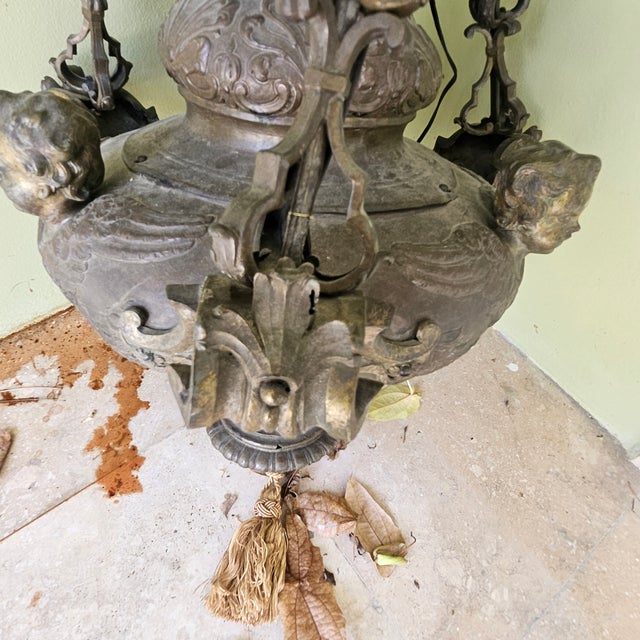 Antique Church Tabernacle Oil Lamp For Sale - Image 9 of 12