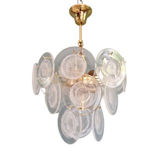 Murano Glass Disc Chandelier, Italy, 1970 For Sale