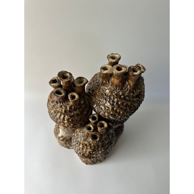 Brutalist Abstract Ceramic Sculpture For Sale - Image 4 of 10