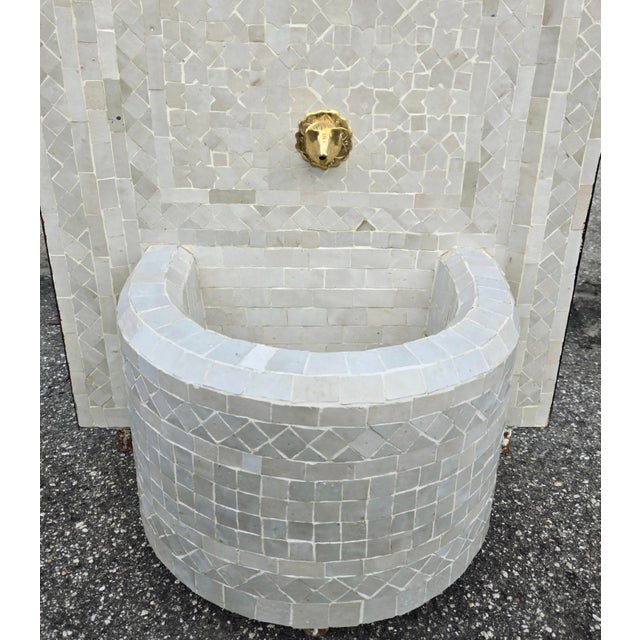 All White Arched Moroccan Mosaic Tile Fountain For Sale In Orlando - Image 6 of 6
