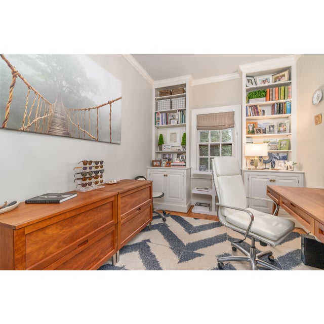 2010s Highland 75 Collection Danish Modern Solid Wood Desk and File Cabinets - Set of 3 For Sale - Image 5 of 12