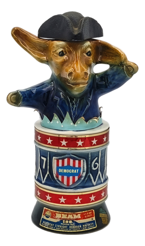 Ceramic Democratic Presidents Donkey Carafe by Jim Beam, USA, 1970s