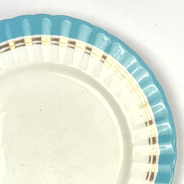 Eclectic Cornflower & Cream Vintage Wall Plate Curation - Group of 13 For Sale - Image 16 of 18