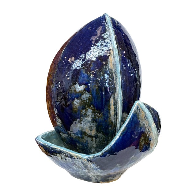 A striking, phylomorphic, studio ceramic sculpture by Gerda Åkesson. An alluring form with great scale and beautiful...