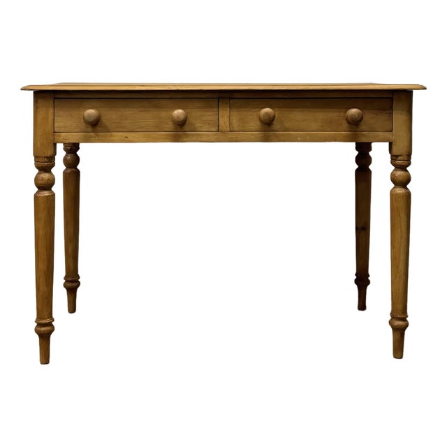 Antique English Pine Writing Desk | Chairish